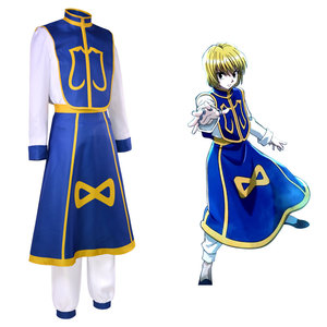 Costume de cosplay Hunter X Hunter Kurapika, tenue bleue et dorée à manches longues, costume de jeu de rôle d'anime, taille adulte - Product Image 2