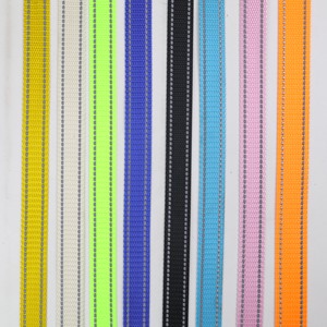 Alta calidad y alta visibilidad 15mm-1 pulgada negro verde azul rojo reflectante tejido Nylon PP correas para cinturones de collar de perro mascota - Product Image 5