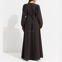 Robe Musulmane Élégante en Coton Premium Willson pour Femme, Longue Robe Arabe Modeste de Dubaï, Tenues Musulmanes Élégantes pour Femme 2026