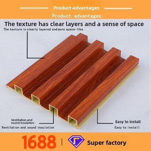 Pannello Murale Scanalato in WPC Alternativo al Legno, Decorativo per Interni, Pannello Murale in <span class=keywords><strong>PVC</strong></span> WPC per TV - Product Image 6