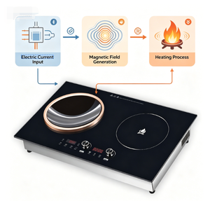 <span class=keywords><strong>Placa</strong></span> de <span class=keywords><strong>Inducción</strong></span> Doble Portátil de 1800W con Control de Perillas, <span class=keywords><strong>Siemens</strong></span> IGBT, Cocina Eléctrica Segura para Cocinar en Casa - Product Image 4