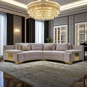 โซฟาแบบแยกส่วน3ชิ้นหรูหรานายโซฟาแบบแยกส่วนโซฟาเลานจ์กำมะหยี่สำหรับโรงแรมบ้านห้องนั่งเล่นชุดโซฟา - Product Image 3