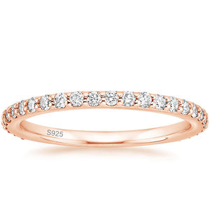 OAHLAN批发高级珠宝925纯银永恒可堆叠戒指承诺结婚戒指Moissanite女士戒指 - Product Image 4