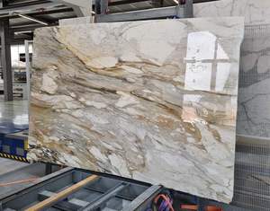 Dalles de marbre modernes grand format imperméables (calcite) - Design sans joint pour les halls d'hôtel et les zones de réception des bureaux, découpées sur mesure - Product Image 3