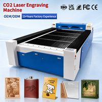 Machine de découpe laser CO2 1300x2500mm 1325 150W 300W pour feuilles entières de contreplaqué, MDF, acrylique, Ruida RECI, mobilier et signalétique