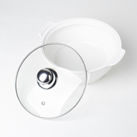 Pot à soupe en céramique personnalisé avec couvercle en verre pot de cuisine en porcelaine