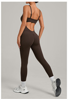 Combinaisons de yoga personnalisées pour femmes, sexy, extensibles dans les quatre sens, longueur intégrale, taille haute, relevage des hanches, vêtements de sport, combinaison, body