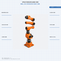 MZD 6 Eksenli Eğitim Robot Kolu PLC ve Motor Paslanmaz Çelik 3kg Taşıma Kapasiteli Servis Fotoğraf Kabini Kahve Kiosku Eğitim Robotu