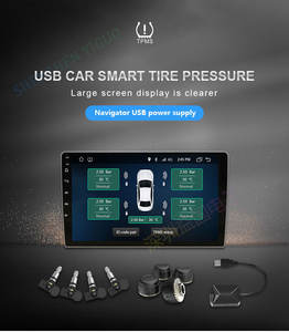 Alarma de presión de neumáticos Porcsi, sistema de Monitor de presión de neumáticos de coche automático USB TPMS con sensor interno para navegación Android - Product Image 3
