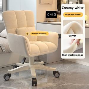 666 moderno tessuto girevole casa College dormitorio sedia per ragazze trucco sedentario e uso del Computer con comodo schienale - Product Image 6