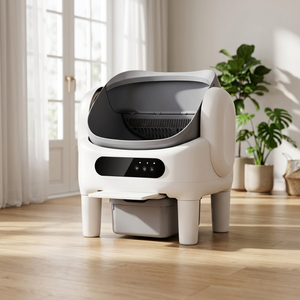 Smart Open-<b>Top</b> Designed Self-Cleaning <b>Cat</b> Litter Box 74L Large Capacity Easy Cleaning ABS+PP Material WiFi App Control for <b>Cats</b> - Product Image 1