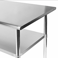 TARZAN – Table de travail en acier inoxydable, équipement de cuisine commerciale, Table de travail en acier inoxydable