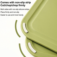 Ensemble de planches à découper 4 en 1 antidérapantes double face en acier inoxydable de qualité alimentaire avec panier de drainage et support