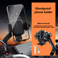 Soporte Giratorio de 360 Grados para Teléfono Móvil en Motocicleta, para Celulares de 5.4-7.2 Pulgadas