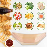Contenants alimentaires jetables en bois pour sushis, plateaux à sushis écologiques