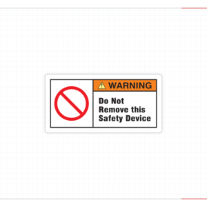 Do Not Remove Safety Device Warning <b>Sticker</b> for <b>Machine</b> Guards Emergency Protection Systems and Safety Equipment - Product Image 3