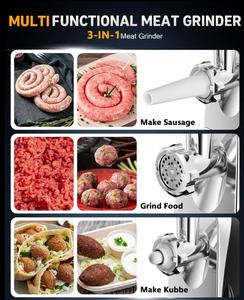 800W Stainless Steel Industrial Electric Meat Grinder Manual/USB Power Source for Beef Poultry Sausage Commercial Household Use - Product Image 2