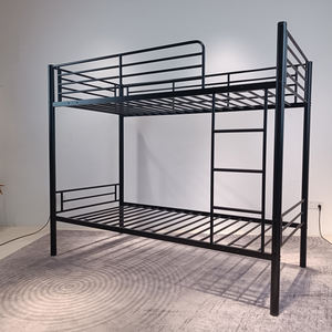 Meubles de chambre à coucher d'école robustes et robustes Lit superposé en acier à 2 couches Lit à deux étages avec échelle - Product Image 2