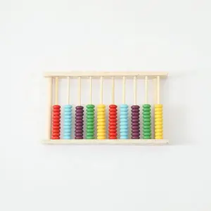 モンテッソーリ幼児教育木製玩具子供教育10速コンピューティングラック数学計算ビーズ
