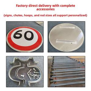 Ensemble de panneaux routiers multi-types d'avertissement, réglementaires et de guidage, rondels, panneaux de signalisation de sécurité routière avec flèches droites/gauche/droite - Product Image 3