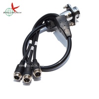 3 manières 7 Broches 4M 4pin Aviation prise Remorque Camion Suzie Câble Vidéo pour Caméra Pour 3 Radars De Recul Moniteur adaptateur avec support