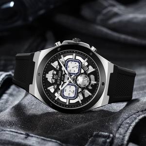 REWARD 832257 Fashion <b>Men's</b> Quartz <b>Watch</b> Multi Functional Automatic Date Chronograph Casual Silicone Strap <b>Watches</b> <b>for</b> <b>Man</b> - Product Image 3