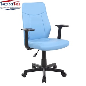 Chaise de bureau moderne en PU, plusieurs couleurs disponibles, pivotante réglable, accoudoirs fixes, roulettes verrouillables - Product Image 5