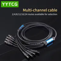 Câble audio multicanal 12 canaux XLR 3 broches mâle à femelle Câble serpent Câble de microphone OFC en PVC noir