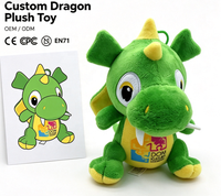 Dragon en peluche vert personnalisé, dinosaure en peluche, poupée douce, cadeau promotionnel, vente en gros directe d'usine, jouet mignon pour bébé, dragon doux de Cracovie