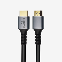 Câble HDMI Posh-Shine 8K/60Hz 48 Gbps plaqué or, double blindage, gaine PVC, 0,5m-3m pour HDTV, lecteur DVD, PS4, projecteur, moniteur