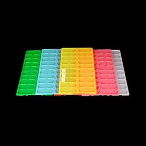 20 Slots <b>Plastic</b> Microscope <b>Slide</b> Drying Tray Pathology Histology <b>Slide</b> Storage Board With Number Markings Stackable Design - Product Image 4