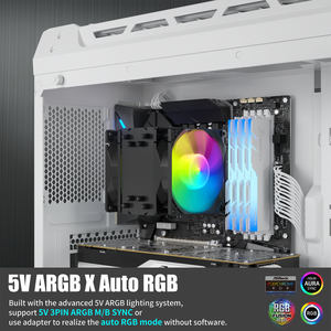 <span class=keywords><strong>Uphere</strong></span> A94K Intel LGA 1151 1150 1700 Refroidisseur de processeur 3PIN ARGB 4PIN PWM Ventilateur de refroidissement Dissipateur thermique 4 caloducs Dissipateur thermique en tour RGB 92mm - Product Image 6