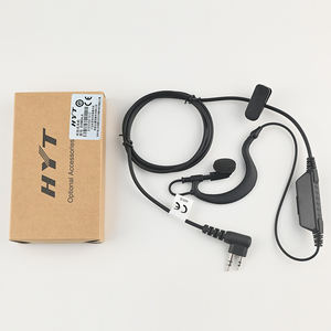Casque EHM04-A Hytera à 2 broches, crochet d'oreille en forme de G, avec micro et PTT intégrés pour radio bidirectionnelle HYT TC-600 TC-610 TC-620 TC-700 - Product Image 4