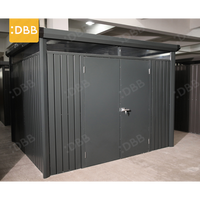 Gudang Logam Modern DIBIBI Factory 8x10ft, Gudang Penyimpanan Serbaguna Tahan Cuaca, Rumah Peralatan Mudah Dirakit, Gudang Taman Luar Ruangan