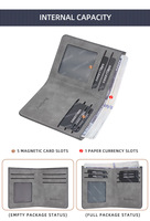 Dompet Pria Baellerry Slim Minimalis Baru, Dompet Bisnis Pendek Fungsional untuk Pria dengan Tempat Kartu, Kulit PU Berkualitas Tinggi
