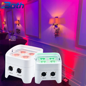 ไฟพาร์ LED อัจฉริยะไร้สาย RGBWA+UV 4x18W พร้อมกล่องใส่สำหรับงานแต่งงานและไฟเวที - Product Image 1