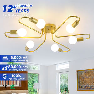 Lámpara de Techo de Diseño Nórdico Moderno, Decoración Elegante para Interiores del Hogar, Lámpara de Techo de Cristal con Forma de Globo - Product Image 1