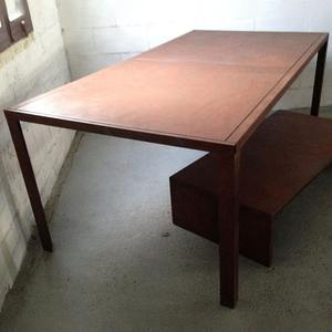 Table à manger traditionnelle en acier Corten, table en métal rustique avec un matériau durable pour la maison et l'hôtellerie - Product Image 3