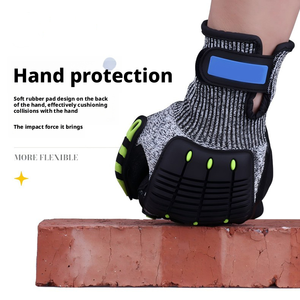 Guanti da Lavoro Tattici di Sicurezza Certificati ANSI CE EN388, Resistenti al Taglio Livello 3 e alle Forature, Rivestiti <span class=keywords><strong>in</strong></span> TPR e Nitrile 3/4 - Product Image 5