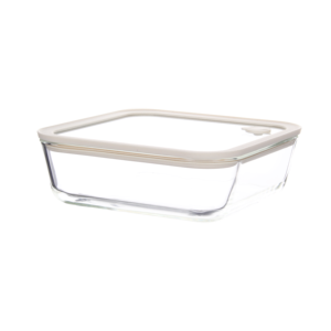 Recipiente Cubi de vidrio borosilicato con tapa de vidrio templado - Product Image 1