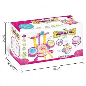 Multi-Functional Toddler Kids Jazz Plastic Musical Instrument Electronic Organ <b>Drum</b> Set Music Toy With Microphone Light - Product Image 4