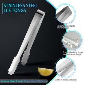Hot Sales Rose Gold <strong>Mini</strong> Serving <strong>Tongs</strong> Stainless Steel Sugar <strong>Tongs</strong> 7 Inch Ice <strong>Tongs</strong> for Coffee Bar Tea Party and Ice Bucket - Product Image 3