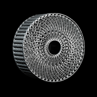 Intercambiador de Calor de Rejilla Radial Impreso en 3D de Metal para Motores Eléctricos, Aeroespacial y Sistemas de Enfriamiento Anular