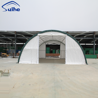 Abri de jardin moderne en acier à double structure robuste avec abri en forme de dôme imperméable