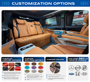 Sedile Posteriore Reclinabile in Pelle <span class=keywords><strong>VIP</strong></span> per Sprinter W447, Sedile Posteriore Elettrico 2 Posti MPV, Colore Personalizzato - Product Image 3
