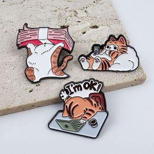 Spilla per gatto da lavoro carina creativa, sono <span class=keywords><strong>Ok</strong></span>, spilla regalo in lega - Product Image 4