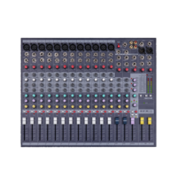 Console de mixage audio professionnelle EIF EFX 12 à 12 canaux en métal avec alimentation fantôme 48V intégrée, effets intégrés, sortie stéréo