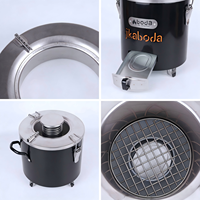 Poêle à charbon africain OEM sans fumée et économe en énergie, cuisinière propre en acier inoxydable, pour usage domestique, cuisson sur table de barbecue extérieure