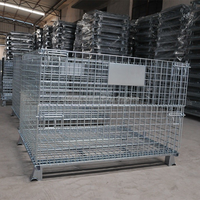 Chariots de stockage industriels robustes en fil métallique bleu pour la logistique et l'approvisionnement à grande échelle