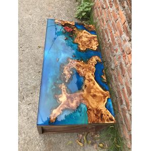 Venta al por mayor de fábrica en Vietnam: Tablero de mesa de madera de resina epoxi de alta calidad con madera natural, fotos reales. - Product Image 1